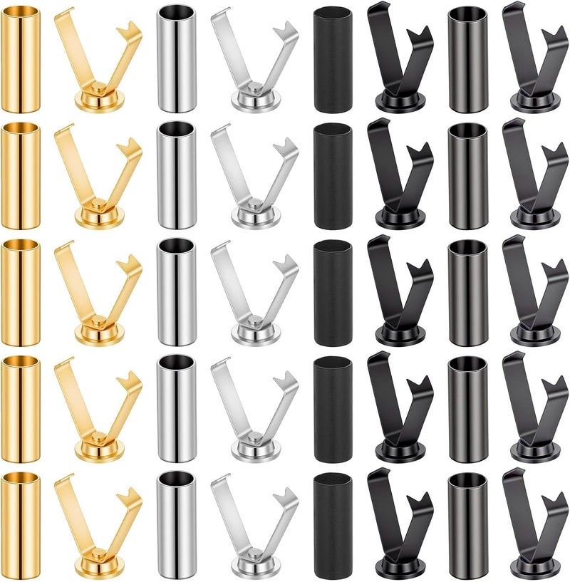 LIQWEI 20Sets Shoelace Tips, 7mm Paracord End Caps, Alloy Shoe Lace End Cord Cap, Aglet Replacement for Shoestring(Style A) - Image 1
